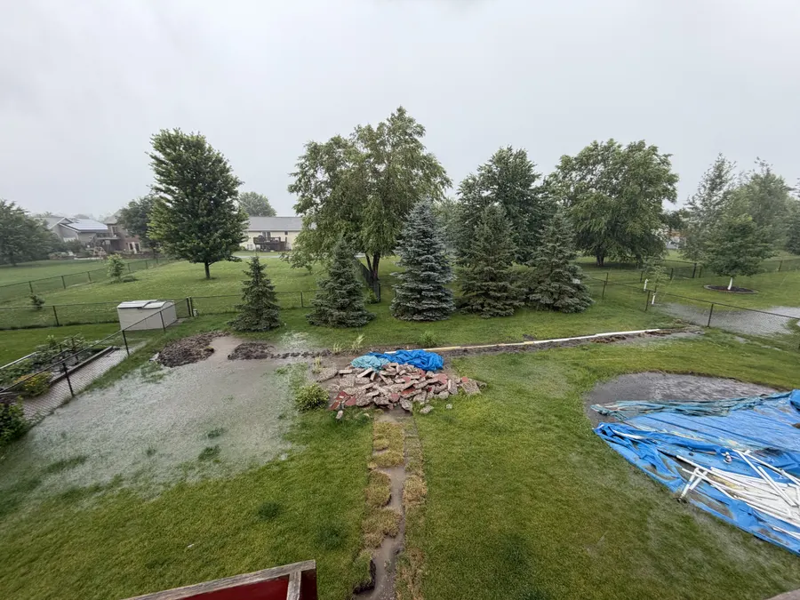 Yard Drainage Fix — before